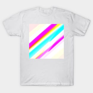 blue pink yellow white abstract texture T-Shirt